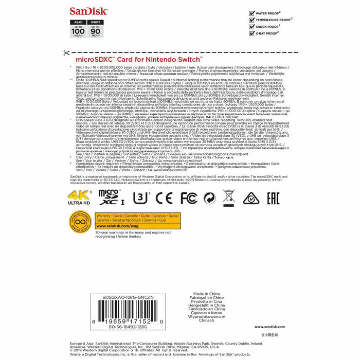 Tarjeta Micro SD SanDisk SDSQXAO-128G-GNCZN