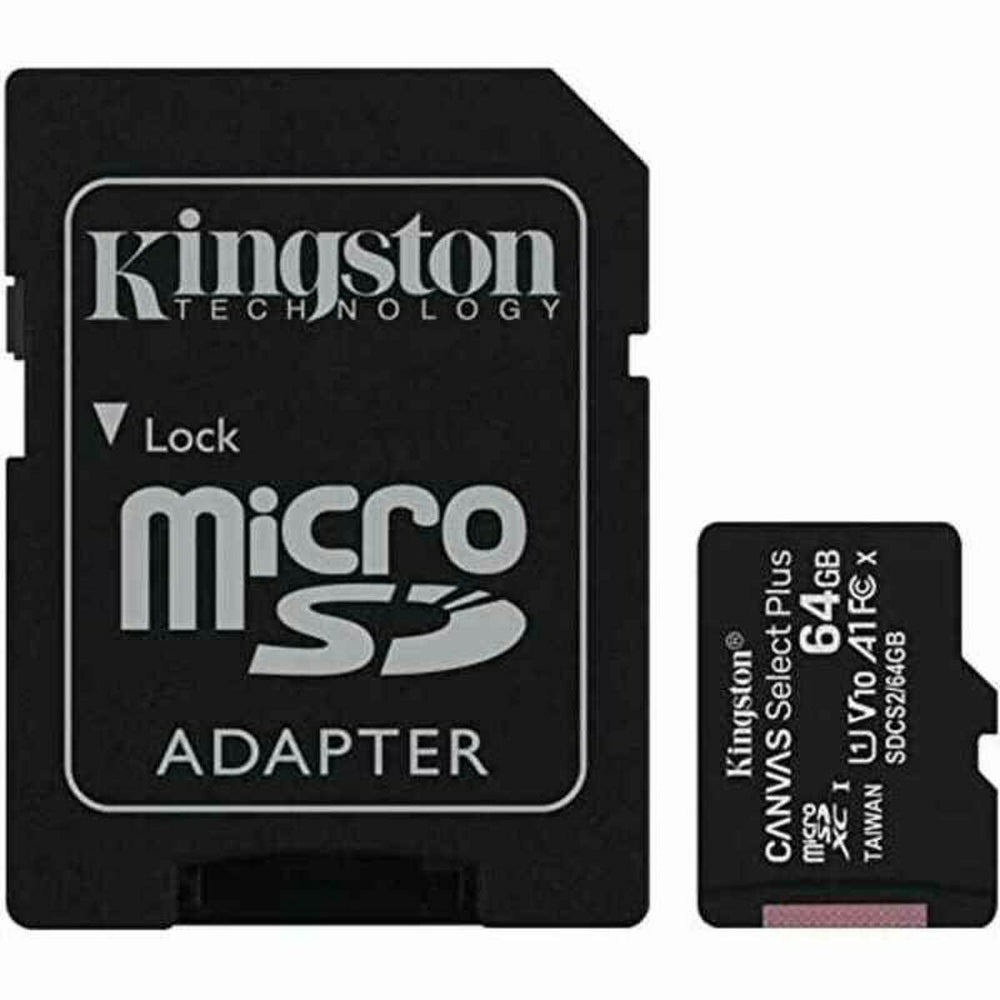Tarjeta de Memoria Micro SD con Adaptador Kingston SDCS2/64GBSP 64 GB