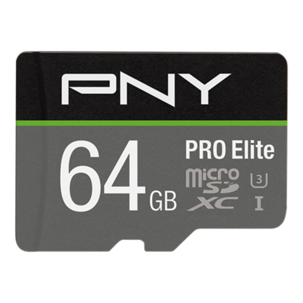 Tarjeta de Memoria Micro SD con Adaptador PNY P-SDU64GV31100PRO-GE Pro Elite C10 64 GB