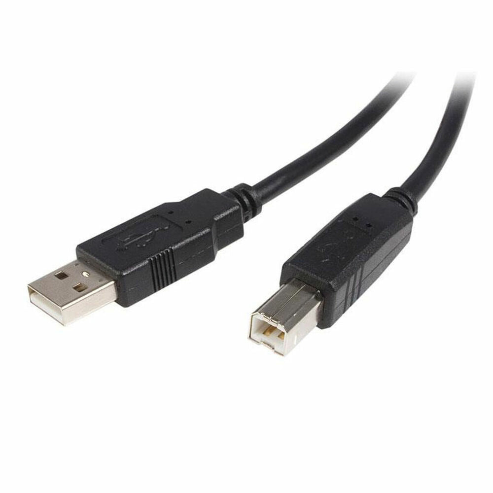Cable USB A a USB B Startech USB2HAB1M            Negro