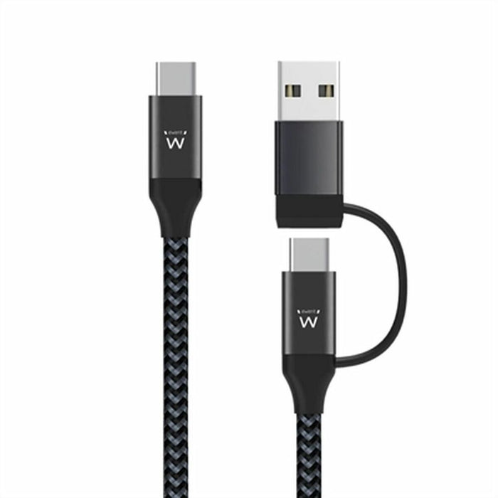Cable Cargador USB Ewent EW9918 Negro 1 m