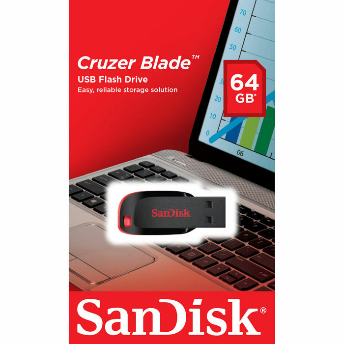 Pendrive SanDisk Cruzer Blade Negro 64 GB