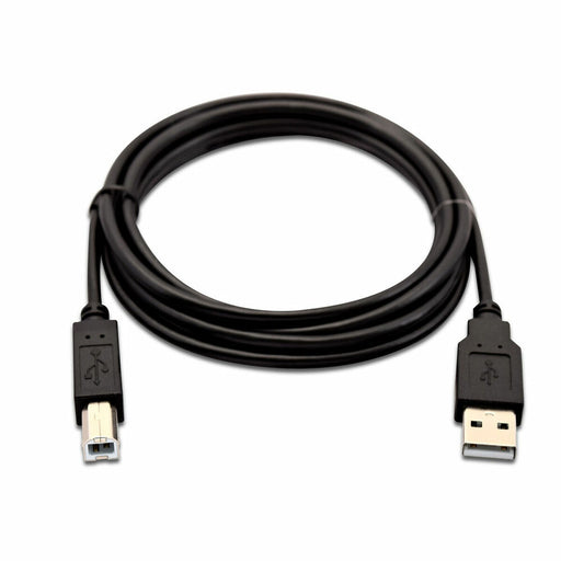 Cable USB A a USB B V7 V7USB2AB-02M-1E      Negro