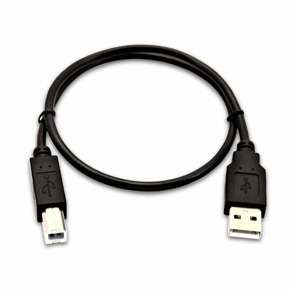Cable USB A a USB B V7 V7USB2AB-50C-1E      Negro