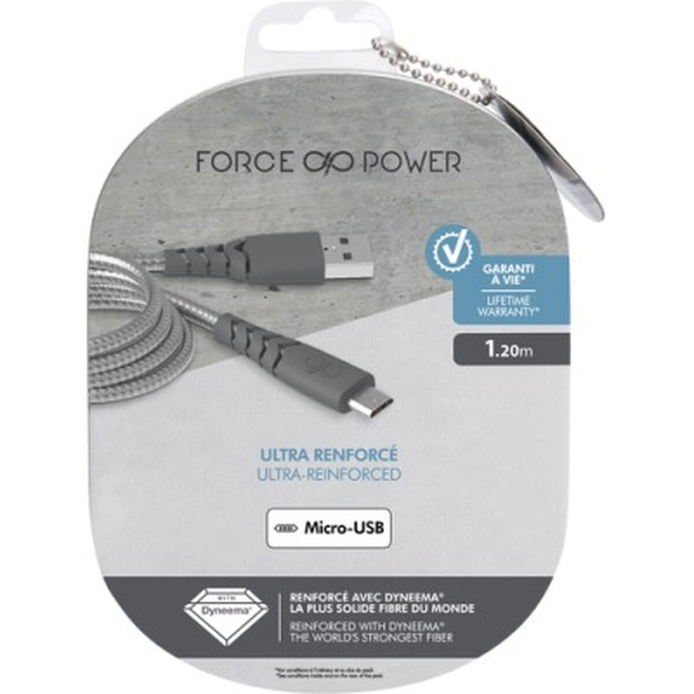 Cable USB BigBen Connected FPCBLMIC1.2MG Gris 1,2 m (1 unidad)