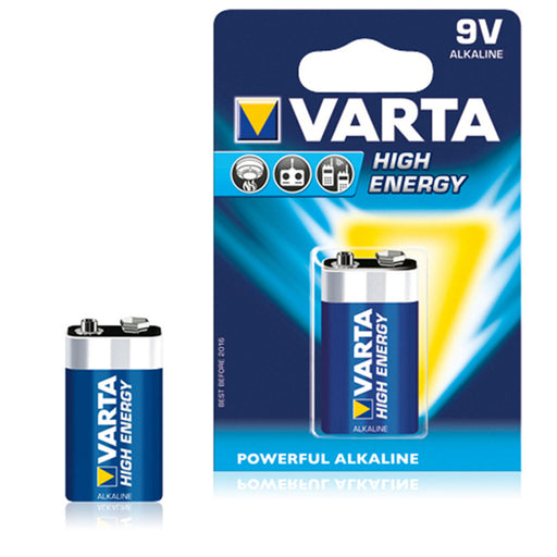 Pila Varta 6LR61 9V    1UD 9 V 580 mAh High Energy 1,5 V 1 Pieza (10 Unidades)