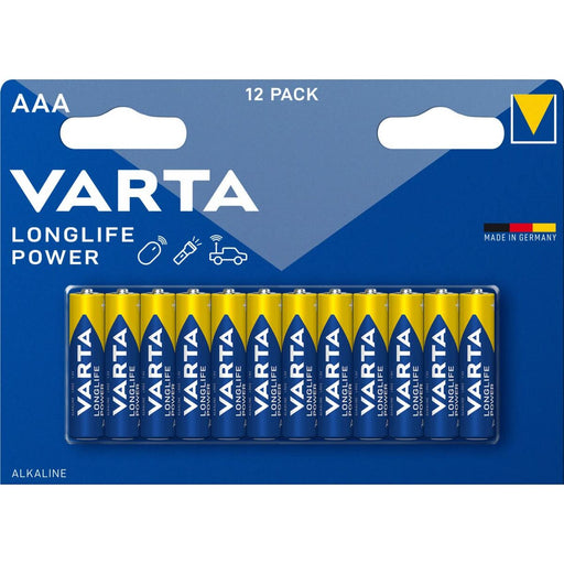 Pilas Alcalinas Varta Longlife Power AAA LR03 1,5 V (12 Unidades)