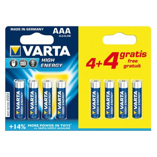 Pila Alcalina Varta CD4BKKD13-P AAA 1,5V High Energy (8 pcs)