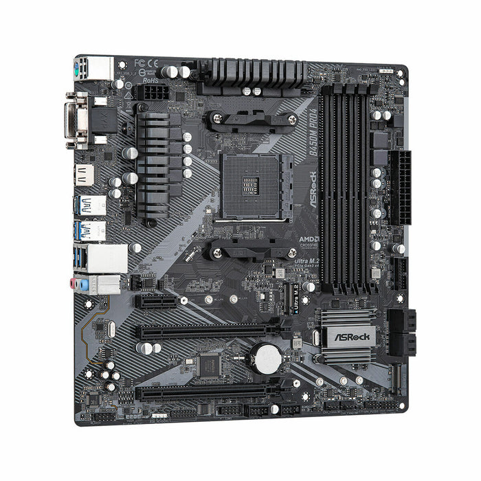 Placa Base ASRock B450M Pro4 R2.0 Socket AM4 AMD B450 AMD AMD AM4 LGA 1151