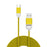 Cable USB-C a USB Celly PT-TC001-5Y Amarillo 1,5 m