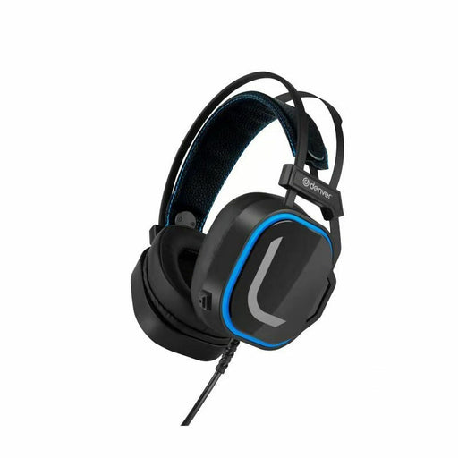 Auriculares Denver Electronics GHS-131 Negro/Azul Gaming Negro