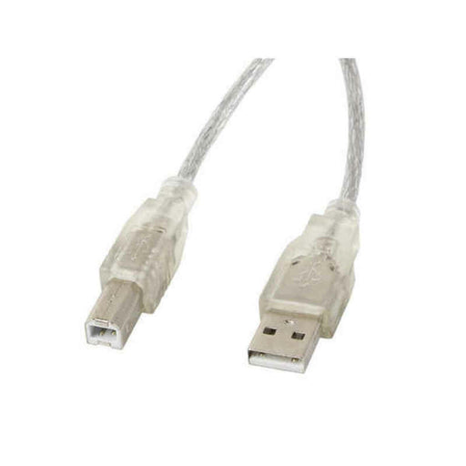 Cable USB A a USB B Lanberg CA-USBA-12CC-0050-TR Transparente 5 m (5 m)