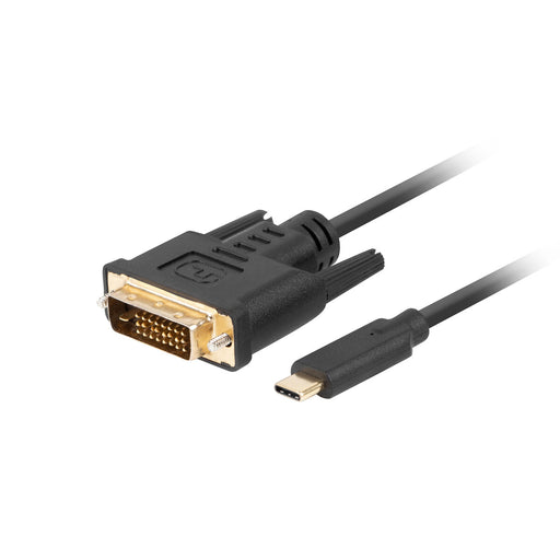 Cable USB C a DVI-D Lanberg CA-CMDV-10CU-0010-BK Negro 1 m