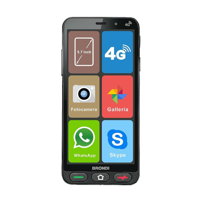 Smartphone Brondi AMICO S Negro 1 GB RAM 8 GB RAM Quad Core 5,7" 8 GB