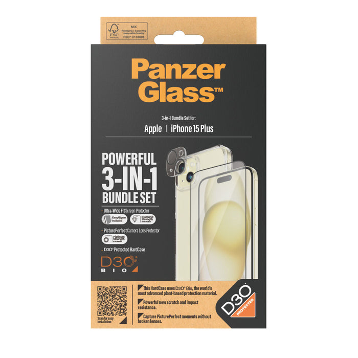 Protector de Pantalla para Móvil Panzer Glass B1174+2811 Apple iPhone 15 Plus