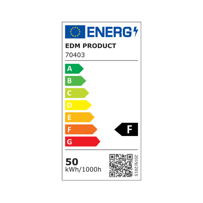 Foco LED EDM Negro 50 W F 4000 Lm (6400 K)