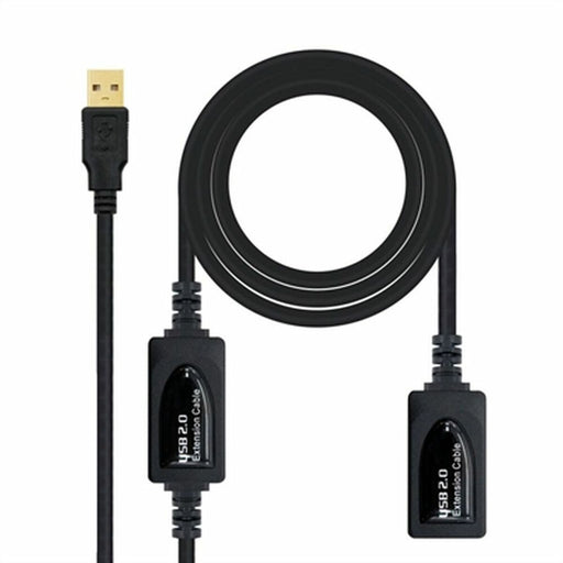 Cable Alargador USB NANOCABLE 10.01.0212 10 m Negro 10 m