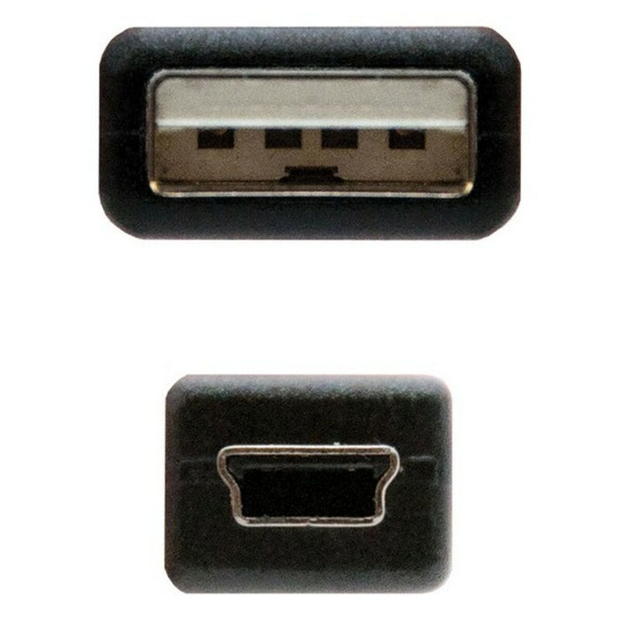 Cable USB 2.0 A a Mini USB B NANOCABLE 10.01.0405 (4.5 m) Negro