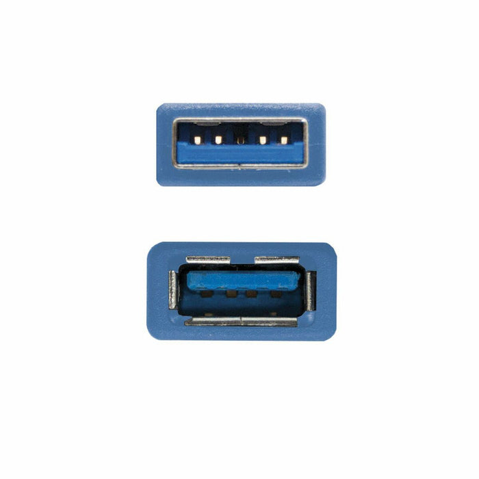 Cable Alargador USB NANOCABLE 10.01.0902-BL Azul 2 m