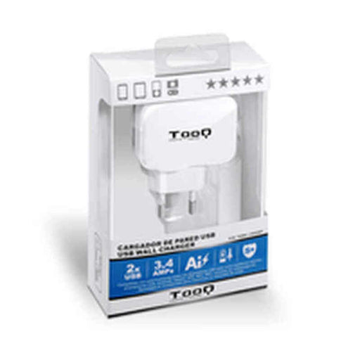 Cargador de Pared TooQ TQWC-1S02WT USB x 2 17W Blanco 17 W