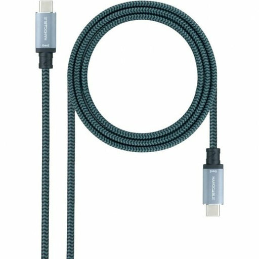 Cable USB C NANOCABLE 10.01.4101-L150-COMB Verde 1,5 m Negro/Gris