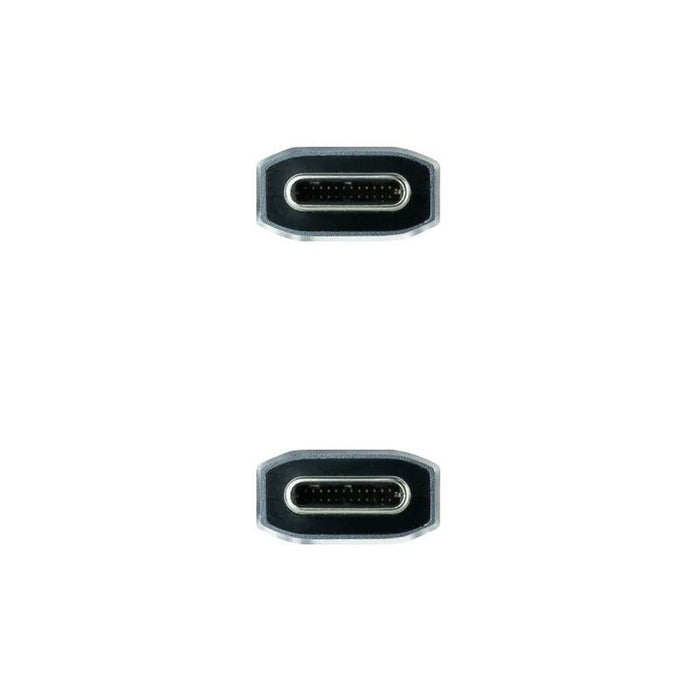 Cable USB-C 3.1 NANOCABLE 10.01.4102-COMB 2 m Negro/Gris