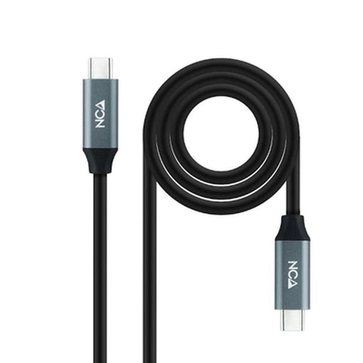 Cable USB C NANOCABLE 10.01.4301-L150 1,5 m Negro 4K Ultra HD