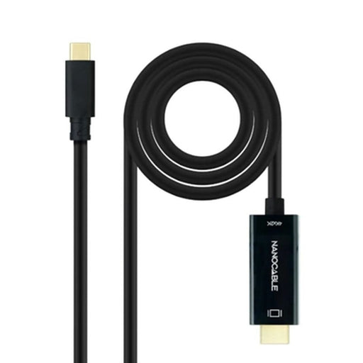 Cable USB C a HDMI NANOCABLE 10.15.5132 Negro 1,8 m 4K Ultra HD
