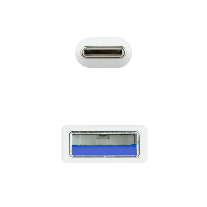 Cable USB-C a USB NANOCABLE 10.01.4001-W Blanco 1 m