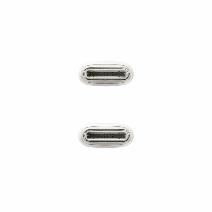 Cable USB NANOCABLE 10.01.6002-CO Blanco 2 m
