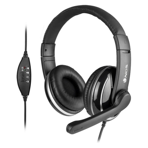 Auriculares con Micrófono NGS NGS-HEADSET-0196 Negro