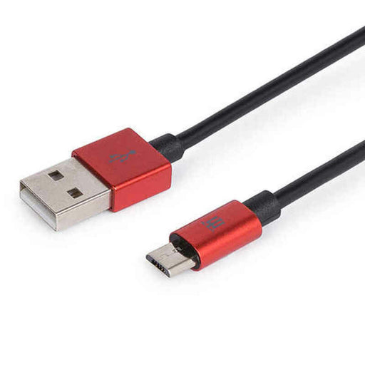 Cable USB a micro USB Maillon Technologique MTPMUR241 Negro Rojo 1 m (1 m)