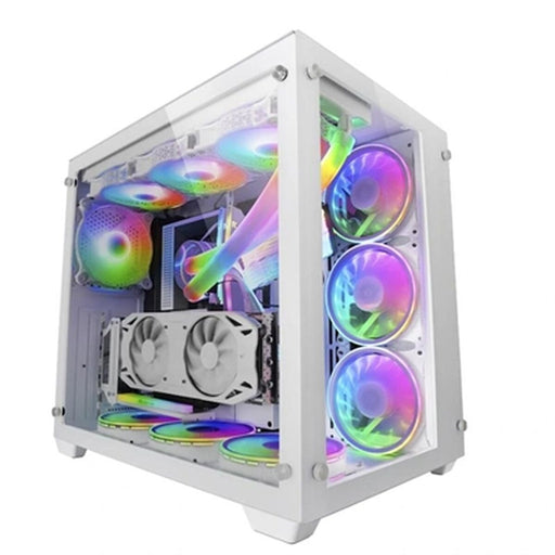 Caja Semitorre ATX Mars Gaming MCV3W Blanco RGB
