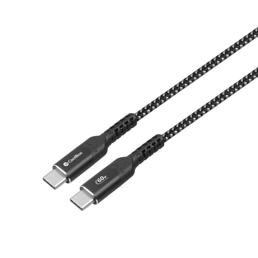 Cable USB-C CoolBox COO-CAB-UC-60W 1,2 m Negro Negro/Gris