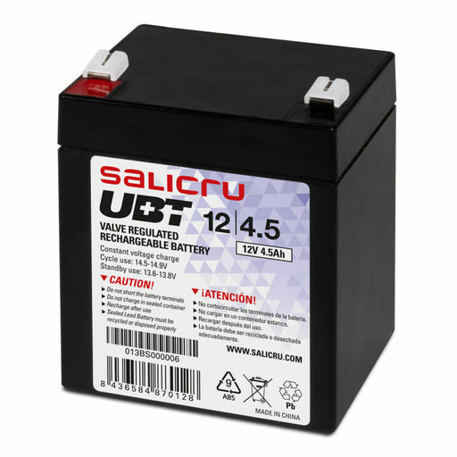 Batería para SAI Salicru UBT 12/4,5 VRLA 4.5 Ah 4,5 AH 12 V 12V