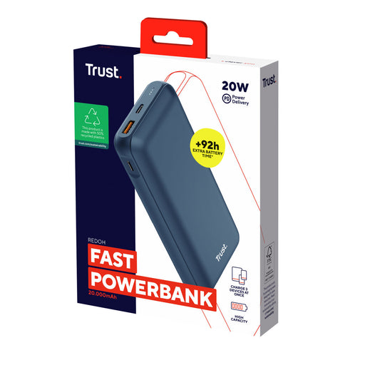 Powerbank Trust 25034 Azul 20000 mAh (1 unidad)