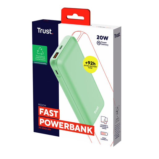 Powerbank Trust 25035 Verde 20000 mAh (1 unidad)