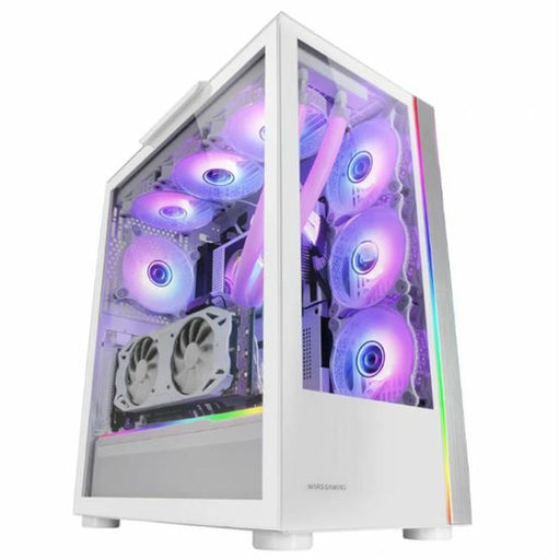 Caja Semitorre ATX Mars Gaming MCULTRA XXL Premium RGB Blanco