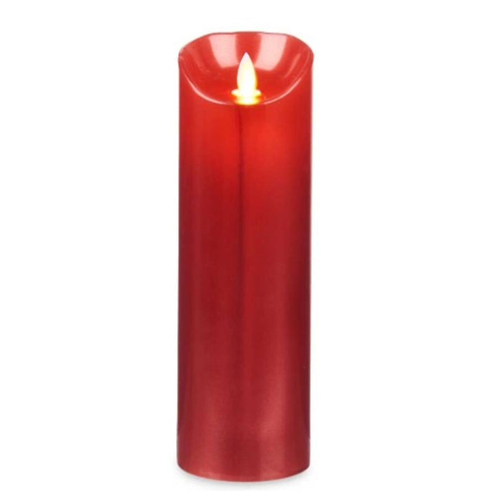 Vela LED Rojo 8 x 8 x 25 cm (12 Unidades)