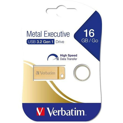 Pendrive Verbatim Metal Executive Dorado 16 GB