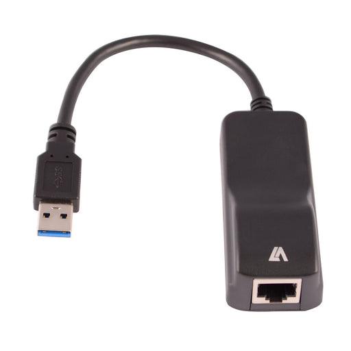 Adaptador Ethernet a USB V7 CBLUSB3RJ-1E         Negro