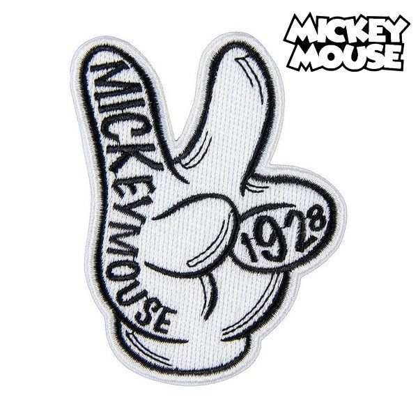 Parche Mickey Mouse Blanco Poliéster