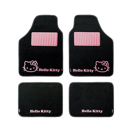 Set de Alfombrillas para Coche Hello Kitty KIT3013 Universal Negro Rosa (4 pcs)