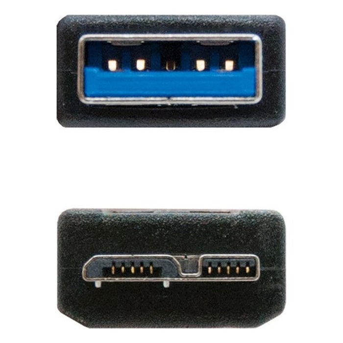 Cable USB 3.0 A a Micro USB B NANOCABLE 10.01.110-BK Negro