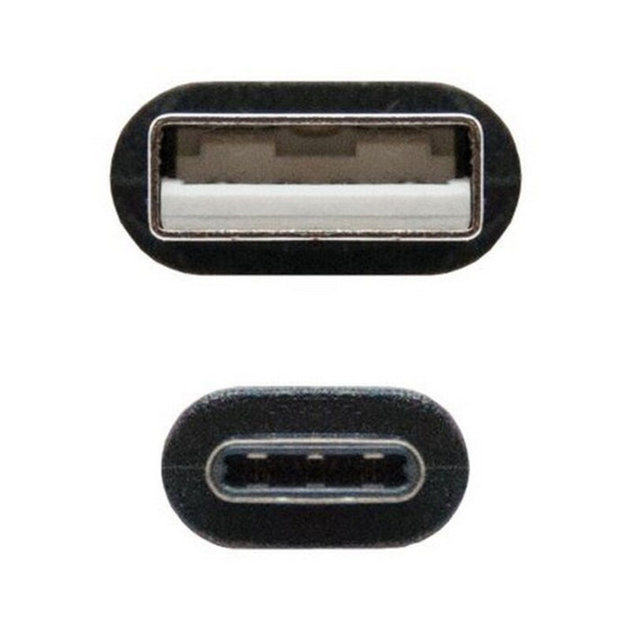 Cable USB A a USB C NANOCABLE 10.01.210 Negro
