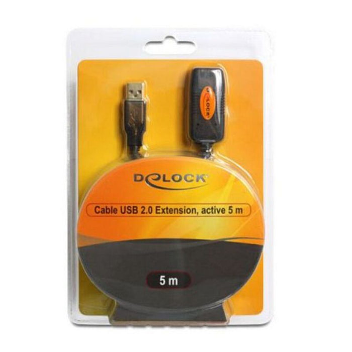 Cable alargador DELOCK 82308 USB 2.0 5 m